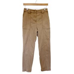 Joie Tan Cargo Look Flat Front Pants Sz S